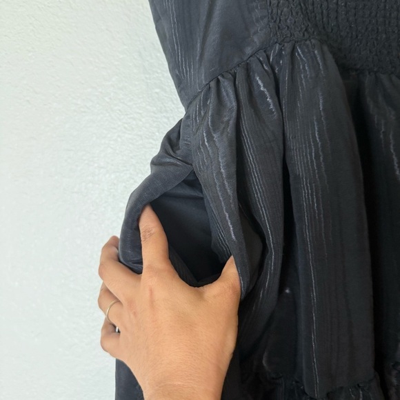 New Kate Spade x Target Tiered Ruffle Midi Tank Top Dress Size S/M Black - Picture 10 of 16